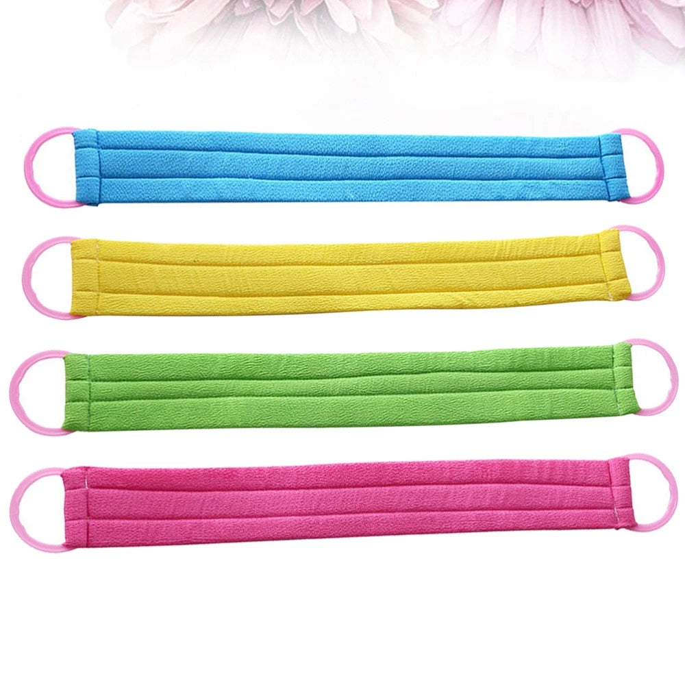 4 PCS Bath Towel Exfoliating Back Scrubber Body Brush Exfoliator