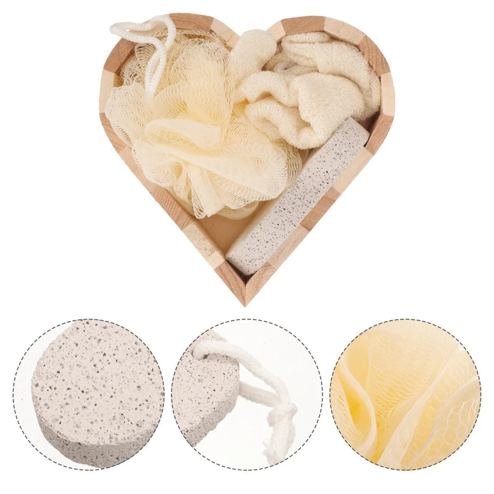 Heart-shaped Bath Brush Body Scruber Skin Scrubber Exfoliator Bathing Supplies