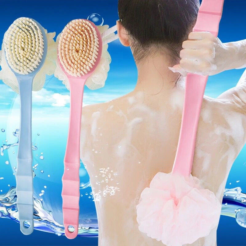 Long-handled Scrubbing Artifact Brush Soft Hair Bathing Back Scrubbing Br-QU