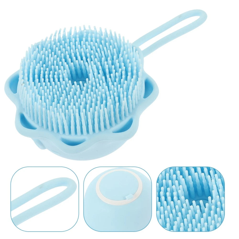 2 Pcs Bath Brush Child Baby Multi-functional Exfoliating Silicone Scrubbers