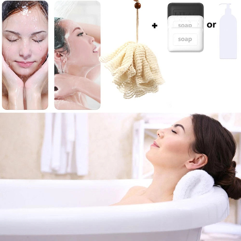 Bath Flower Towel Scrubber for Body Brush Bubbles Travel Shower Ball