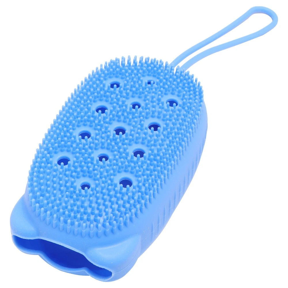 3pcs Automatically Soak Bath Scrub Silicone Bath Brush Soap Storage Bath Tool