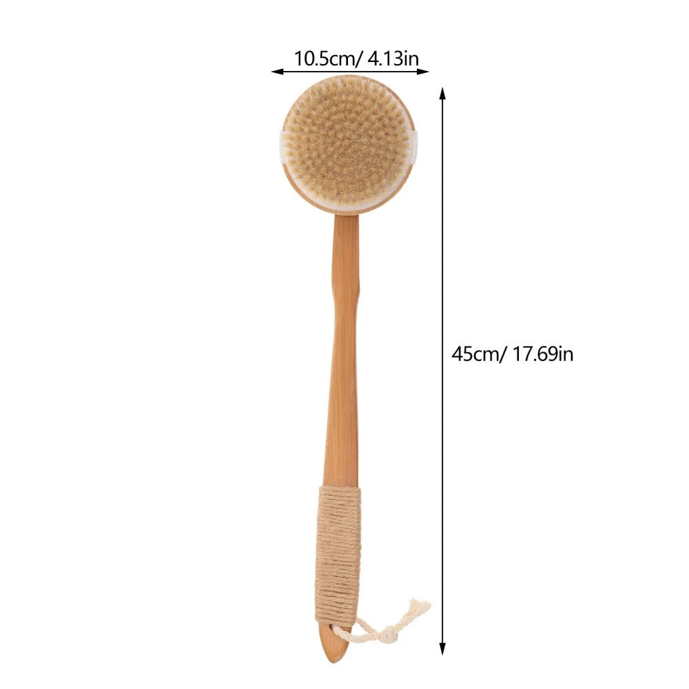 Removable Bath Brush Exfoliating Back Scrubber for Shower Elder Women's