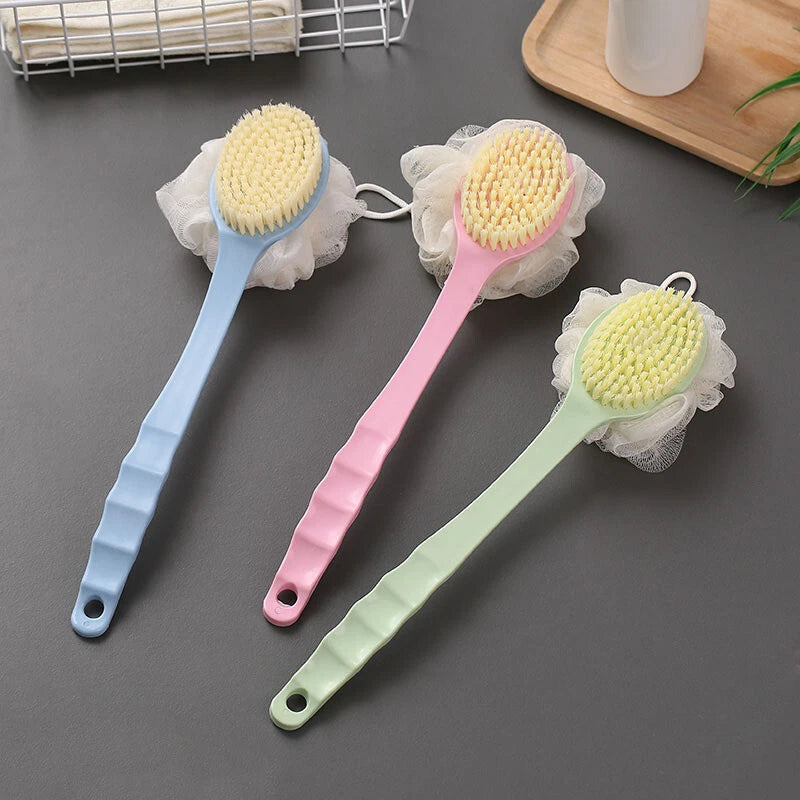 Long-handled Scrubbing Artifact Brush Soft Hair Bathing Back Scrubbing Br-QU