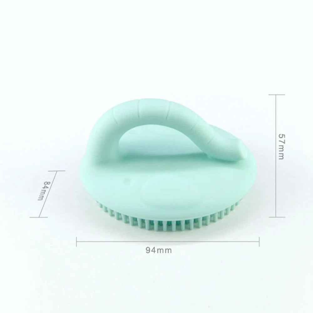 2 pcs Baby Bath Brush Silicone Handheld Infants Shower Brush Portable Bath