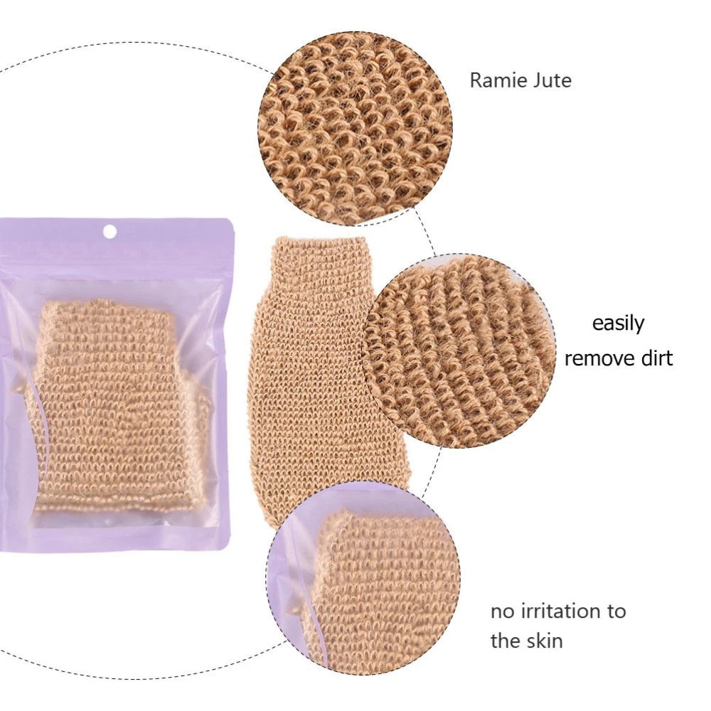 2Pcs Bath Glove Exfoliating Body Scrub Mitts for Deep