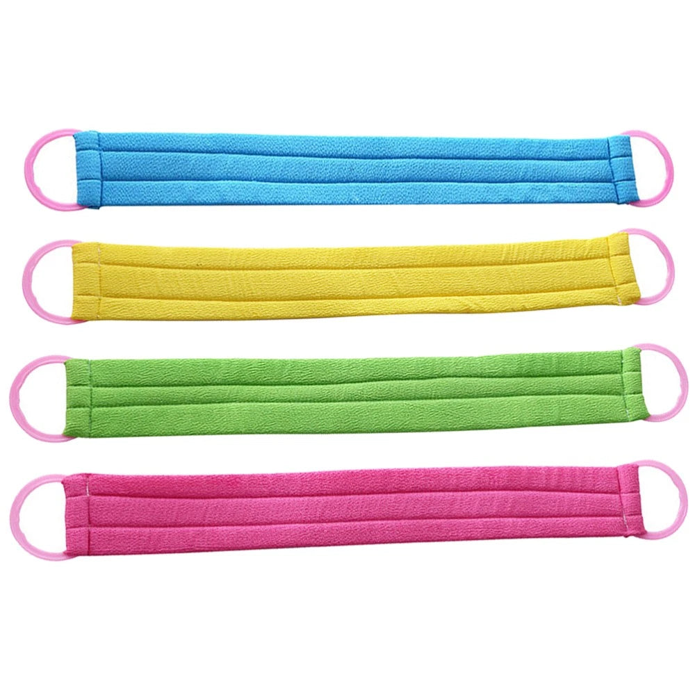 4 PCS Bath Towel Back Scrub Washcloth Scrubber for Shower Body Brush Exfoliator