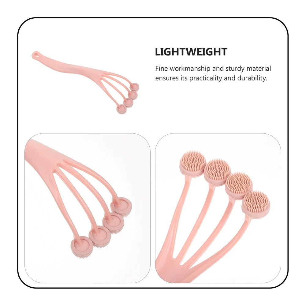 Exfoliating Bath Brush Back Scrubber Body for Shower with Long Handle