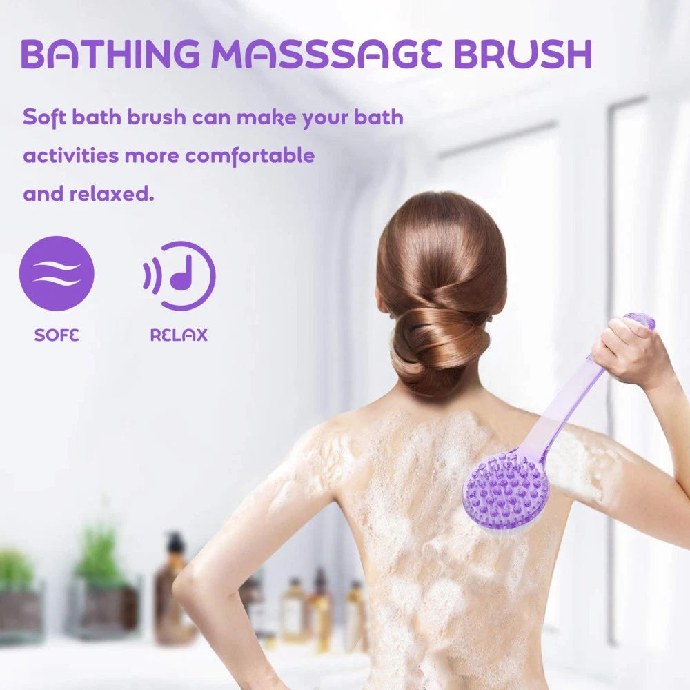3 Pcs Bath Brush Loofah Exfoliating Body Scrubber Back Scratcher for Men