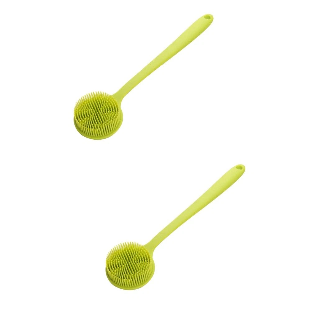 2 PCS Bath Brush Man Silicone Body Scrubber Exfoliator Back for Shower