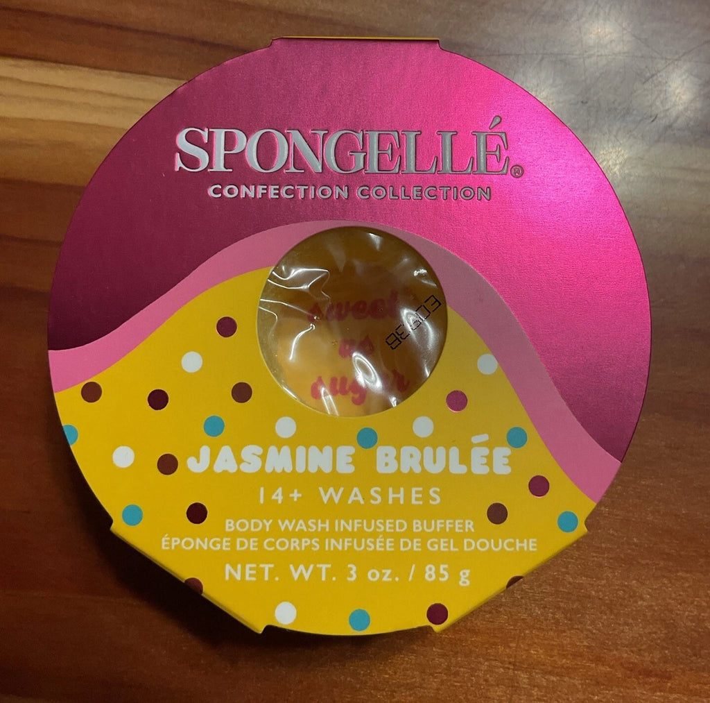 Spongelle JASMINE BRULEE Confection Buffer Body Wash Cleansing Sponge 3oz New