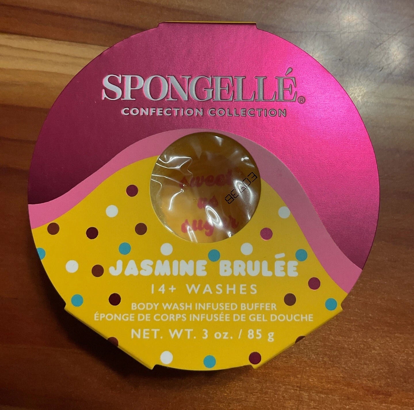 Spongelle JASMINE BRULEE Confection Buffer Body Wash Cleansing Sponge 3oz New