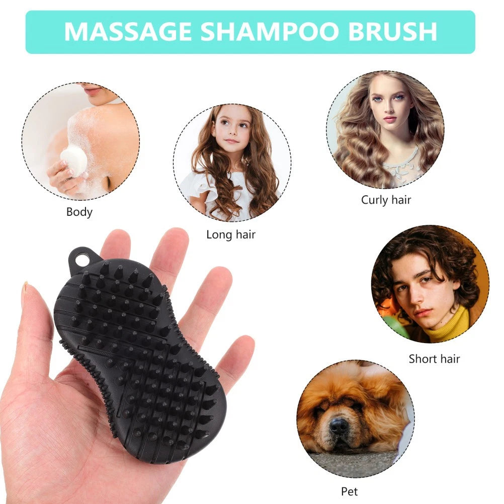 2 Pcs Silicone Bath Scrubber for Body Massage Cleaning