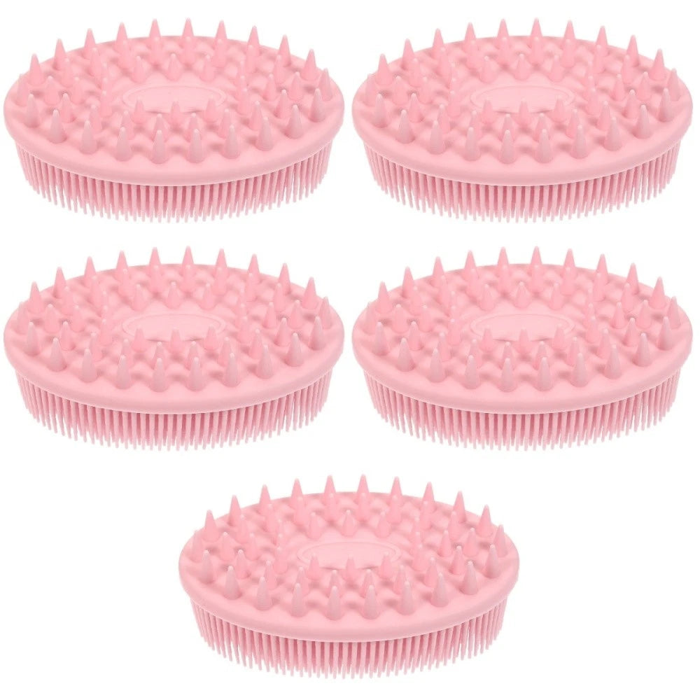 5 PCS Silicone Bath Brush Child Baby Hair Scrubber Brushes for Shower