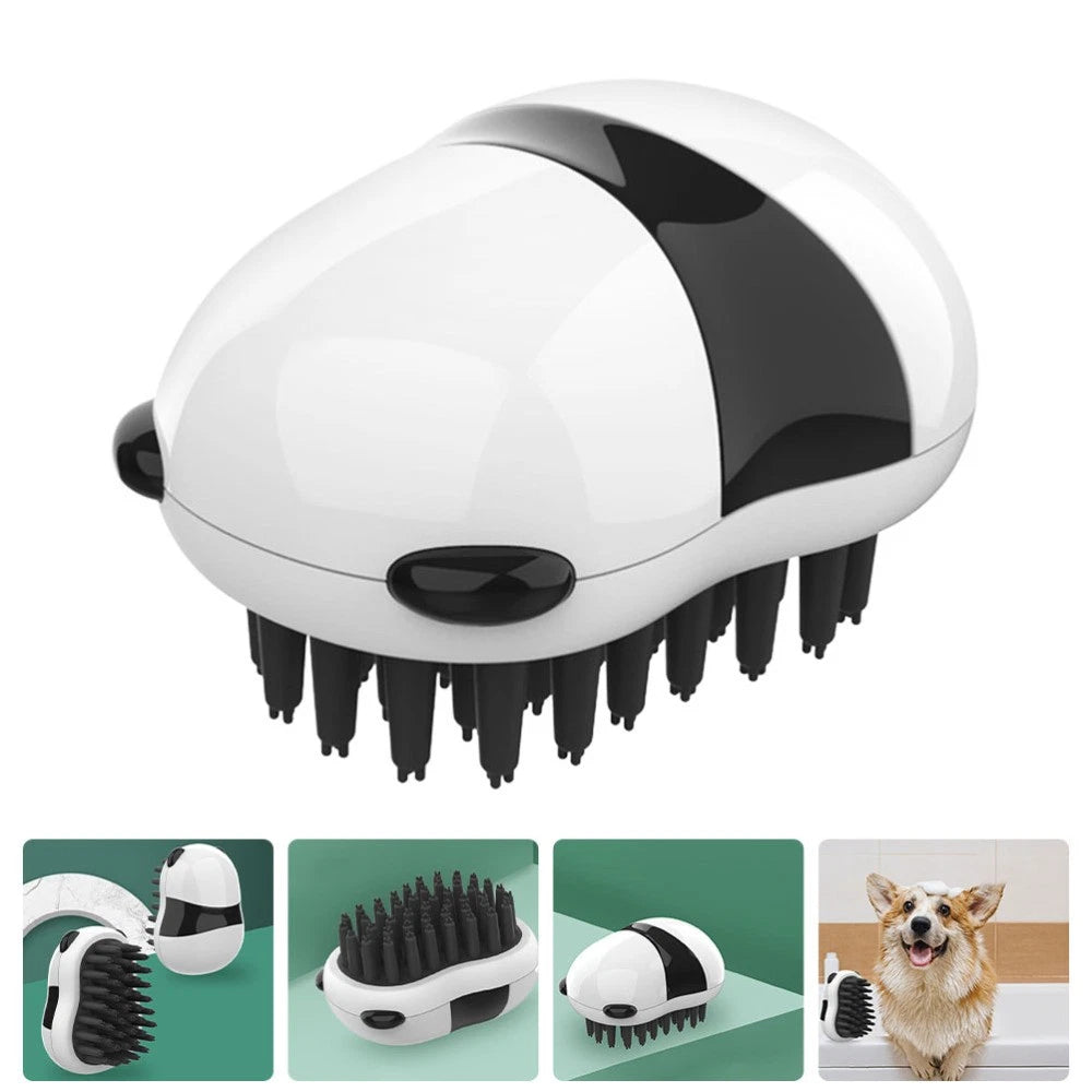 Panda Bath Brush Pet Wash for Bathing Grooming Massage Dog Palm Puppy