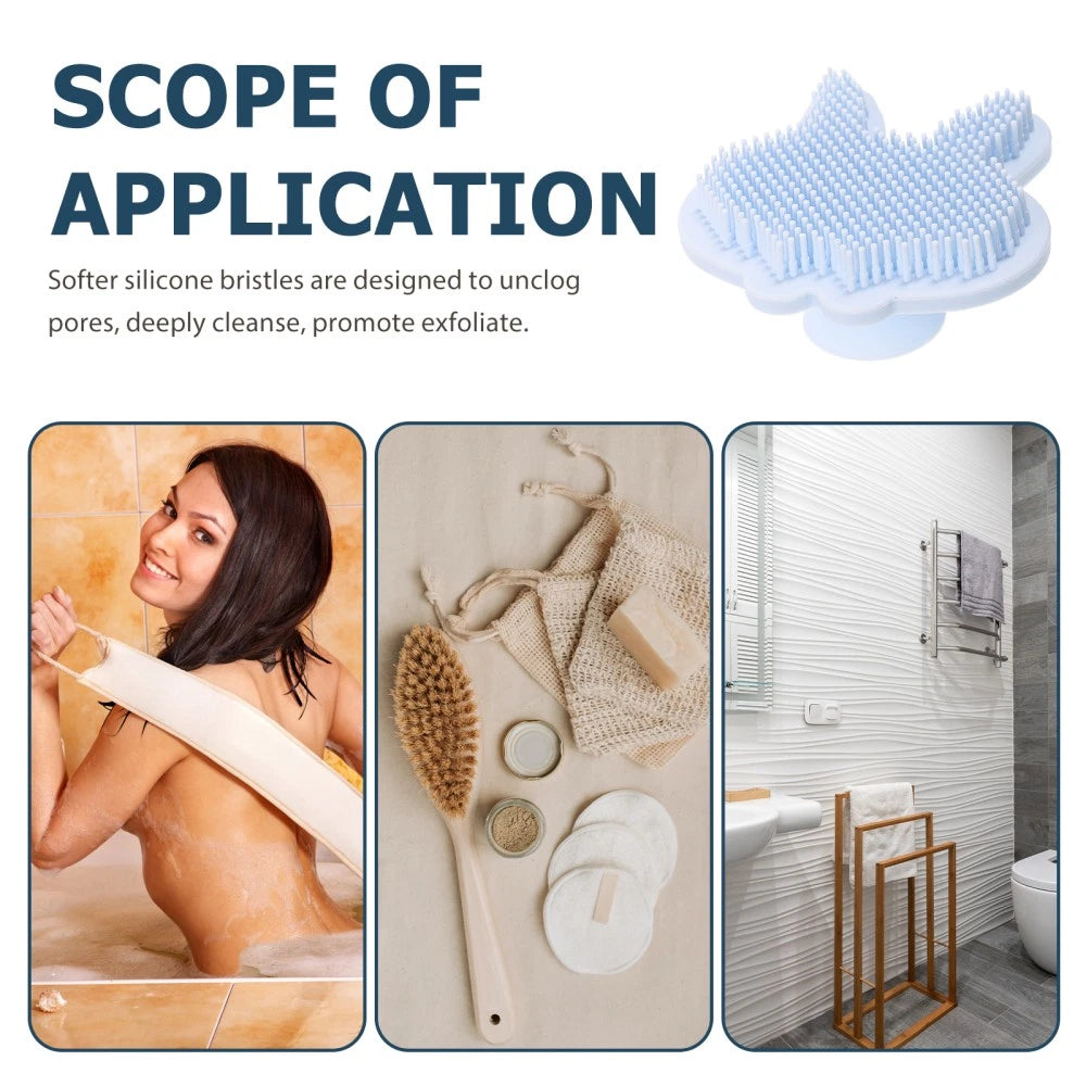Silicone Bath Brush Child Double-sided Exfoliating Body Scrubber