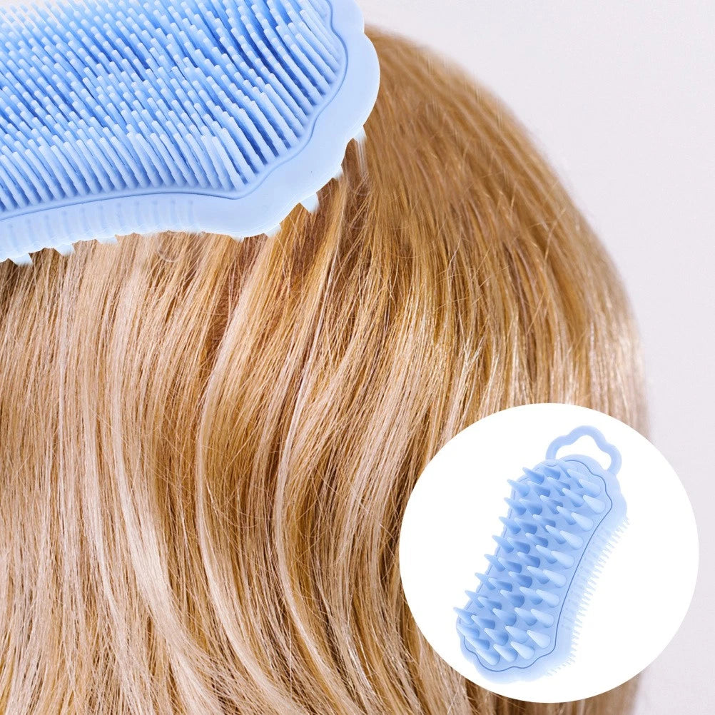 Cleaning Shampoo Comb Silicone Brush for Body Men and Women Bath Scrubber Head
