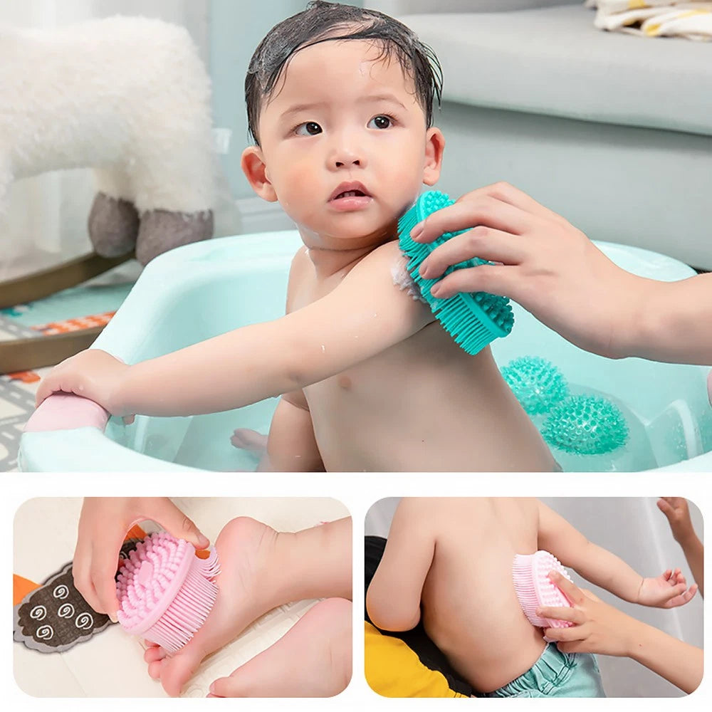2 Pcs Bath Brush Body Scrubbers Baby Cleaning Brushes for Household