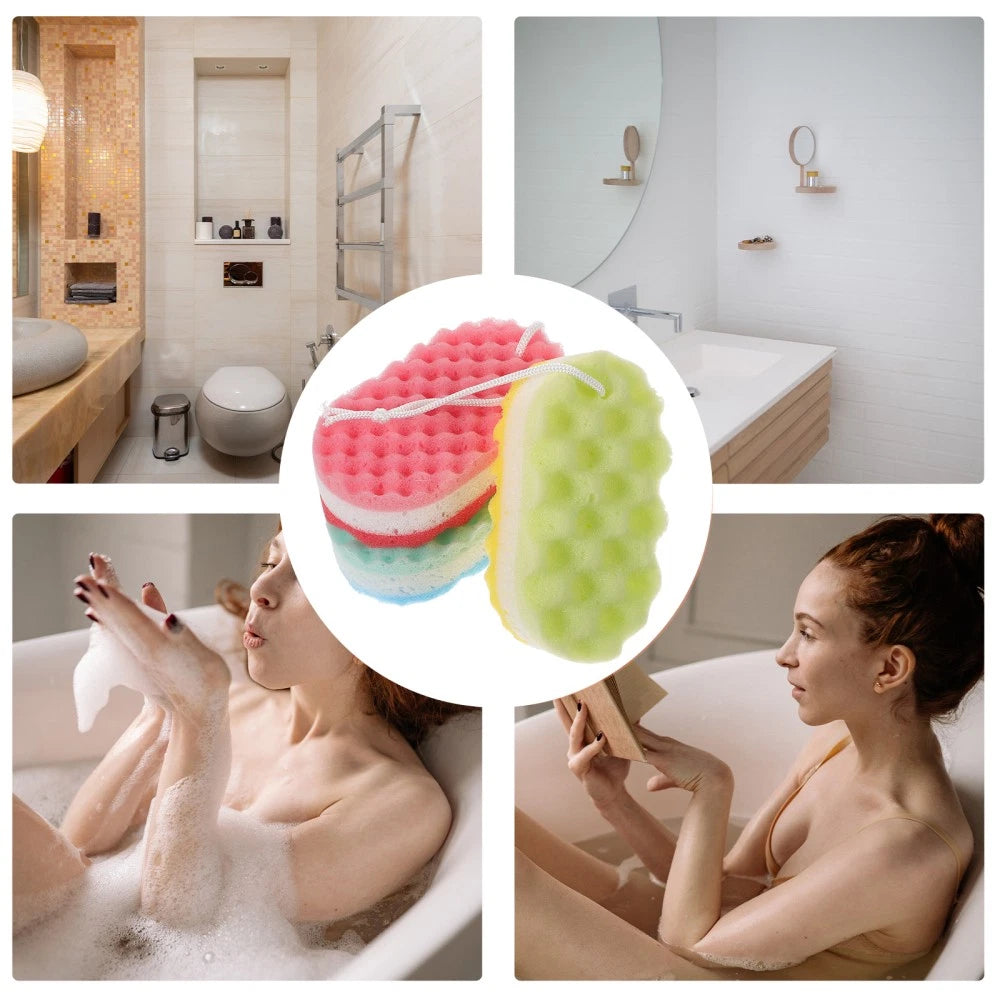 3 Pcs Bath Sponge Child Man Scrubbing Sponges Shower Scrubber for Body