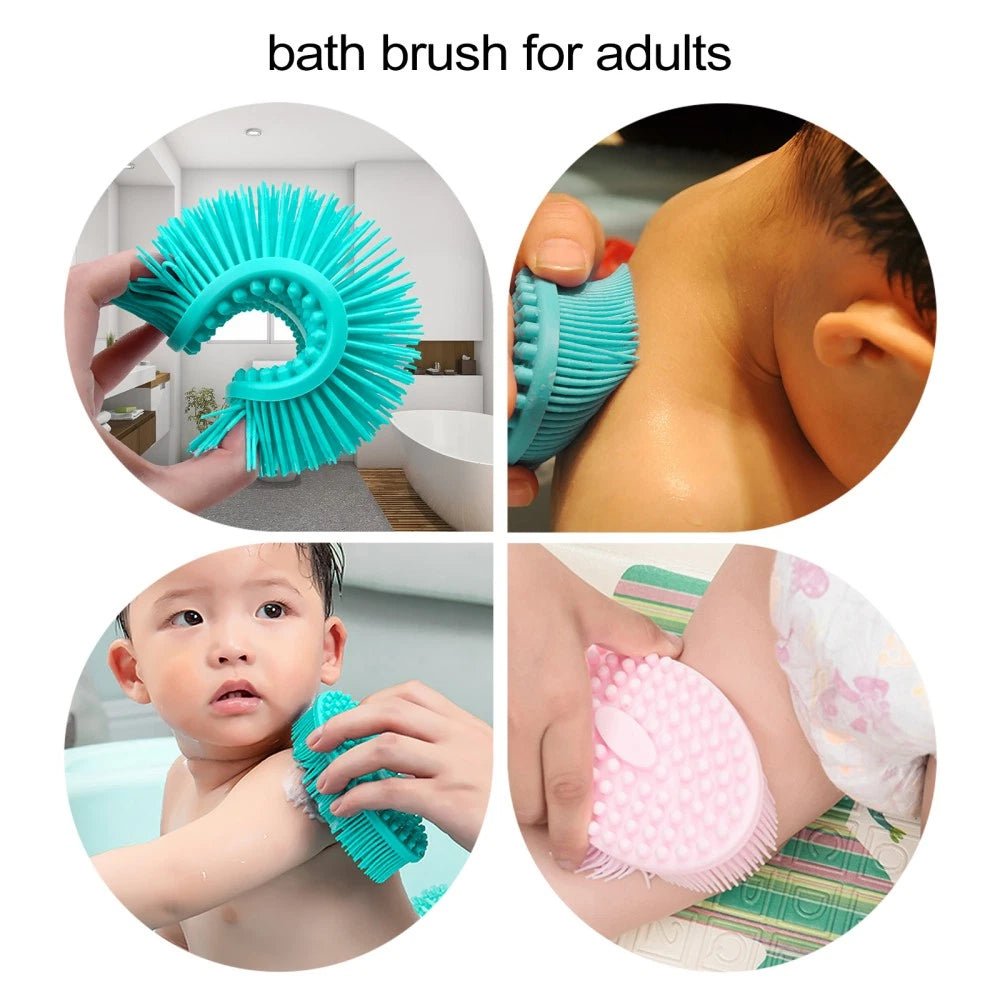2 Pcs Bath Brush Body Scrubbers Baby Cleaning Brushes for Household