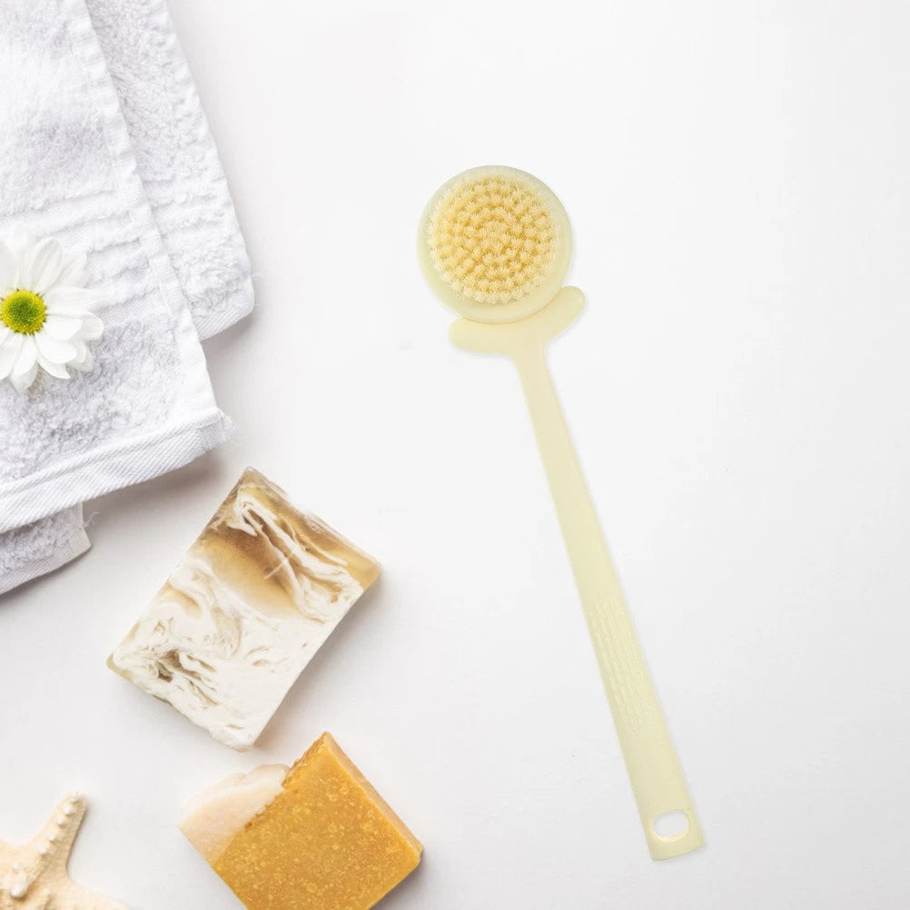 Plastic Bath Brush Body Scrubber With Handle For Comfortable Shower Use