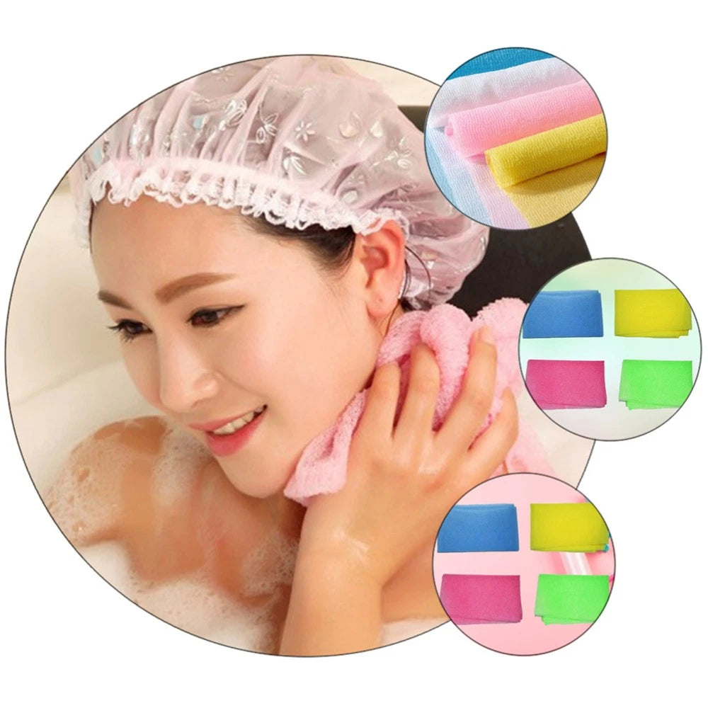 8 Pcs Body Brushes for Shower Sponge Exfoliating Scrubber Bath Back