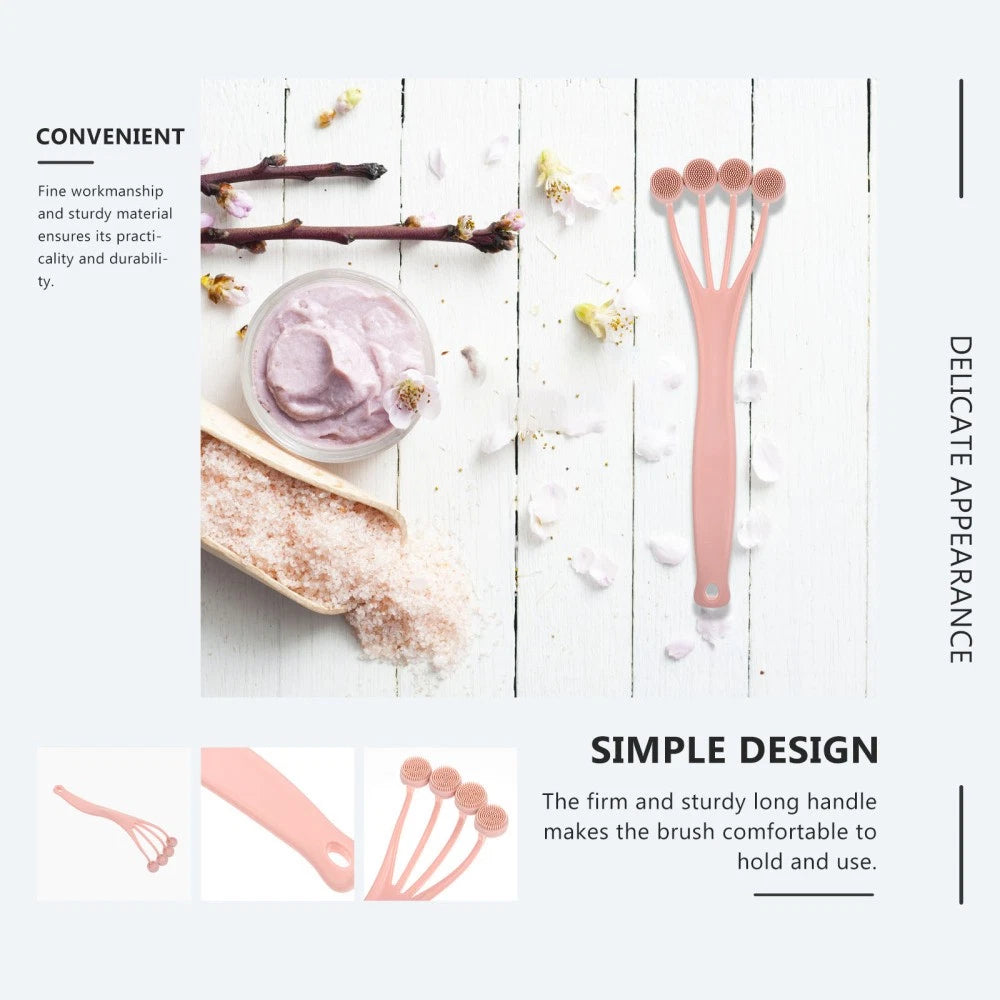 Exfoliating Bath Brush Back Scrubber Body for Shower with Long Handle