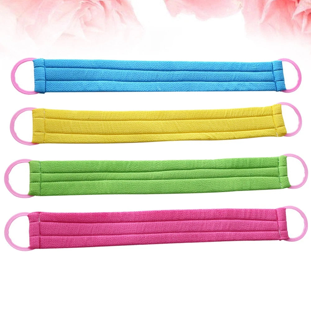 4 PCS Bath Towel Back Scrub Washcloth Scrubber for Shower Body Brush Exfoliator