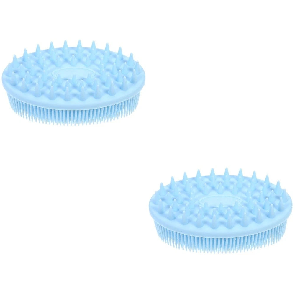 2 Count Silicone Bath Brush Baby Shower Scrubber Massage for Infant
