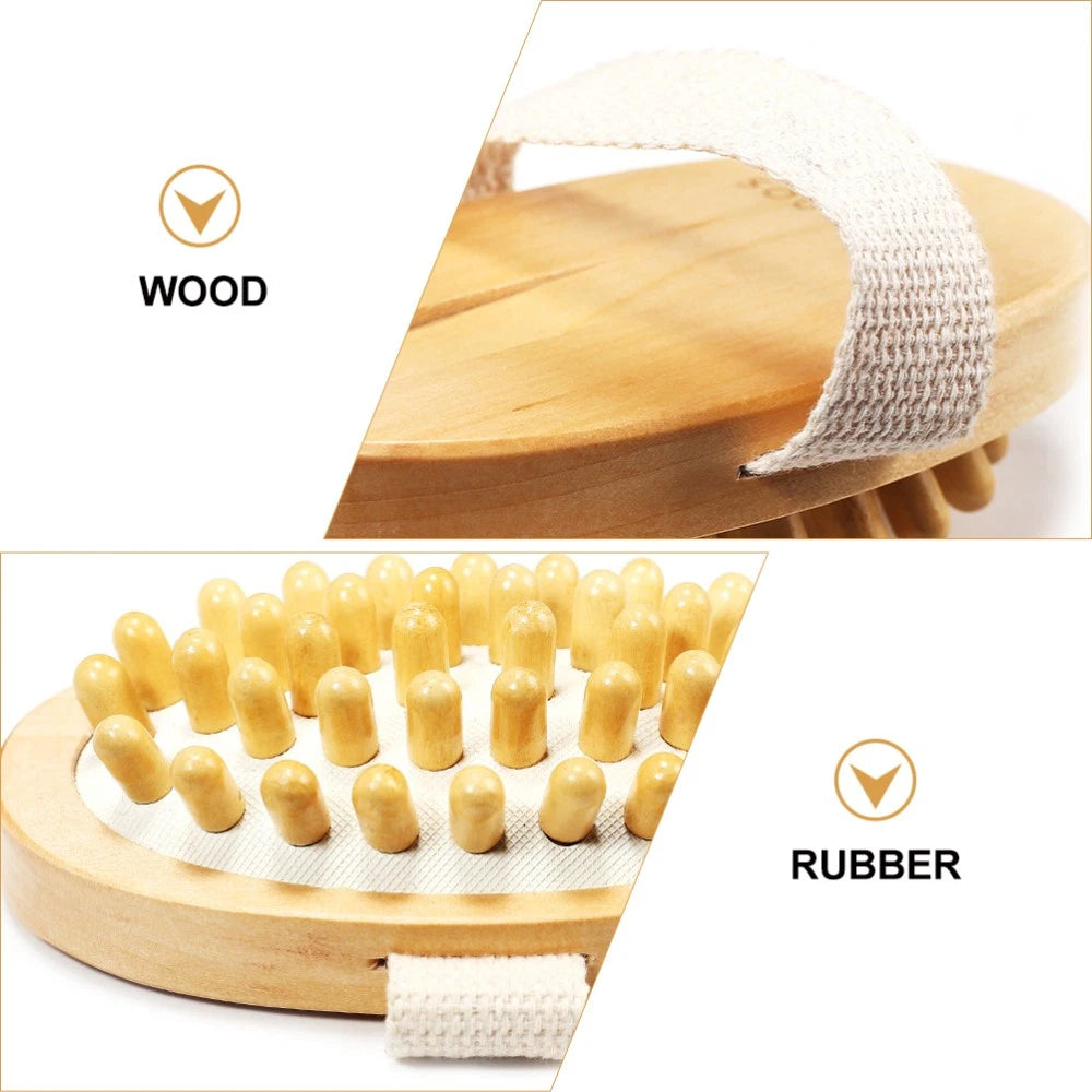 Massage Brush Head Dry Brushing Body Exfoliating for Man Compact Bath Bathing