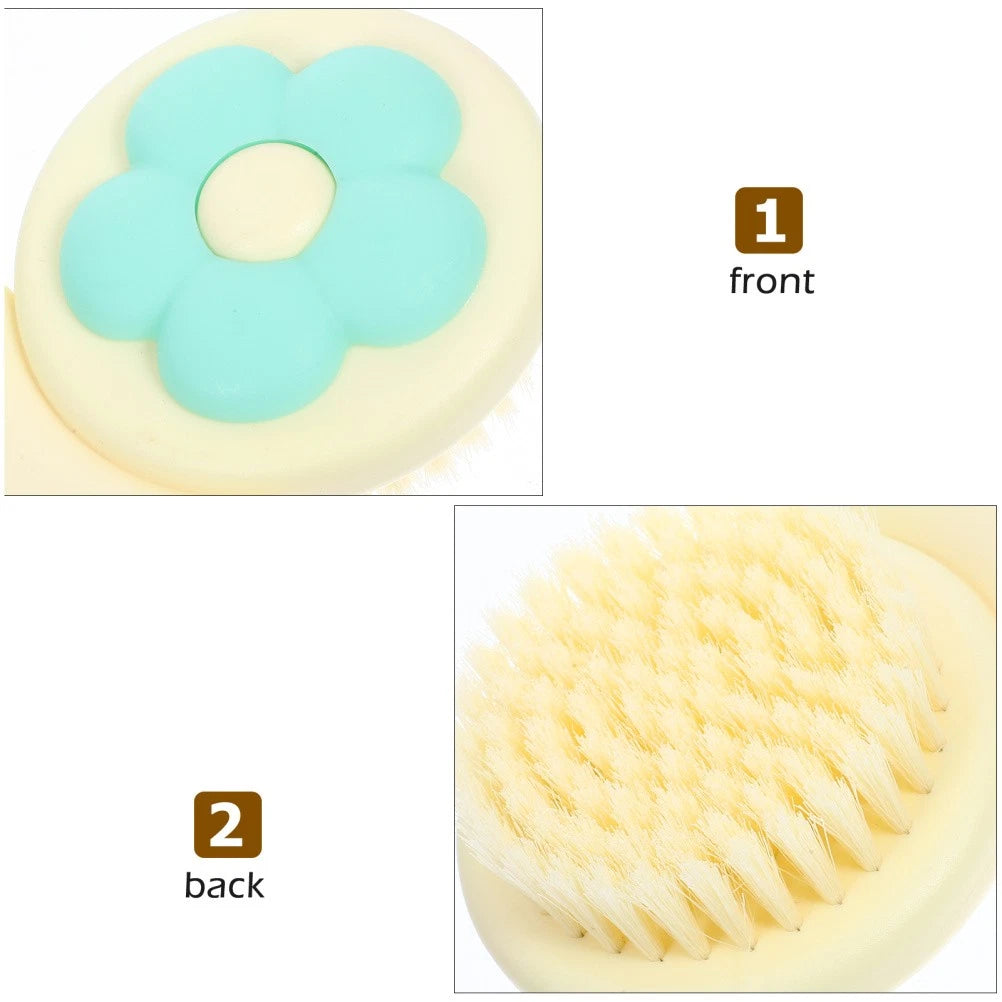 Plastic Bath Brush Body Scrubber With Handle For Comfortable Shower Use