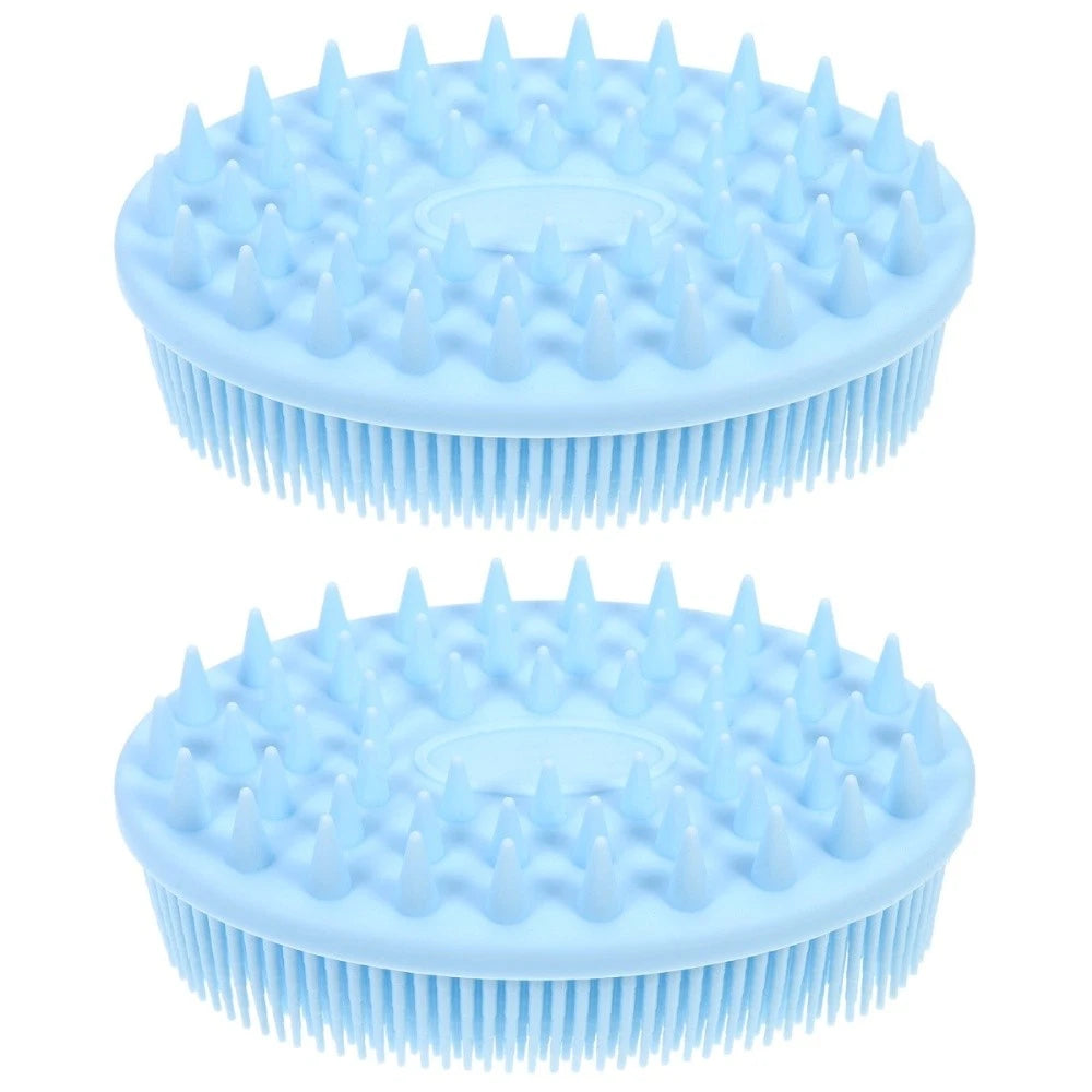 2 Count Silicone Bath Brush Baby Shower Scrubber Massage for Infant