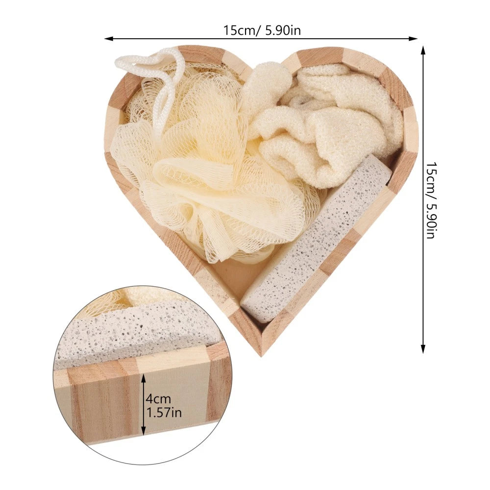 Heart-shaped Bath Brush Body Scrubber Skin Exfoliator Bathing Supplies