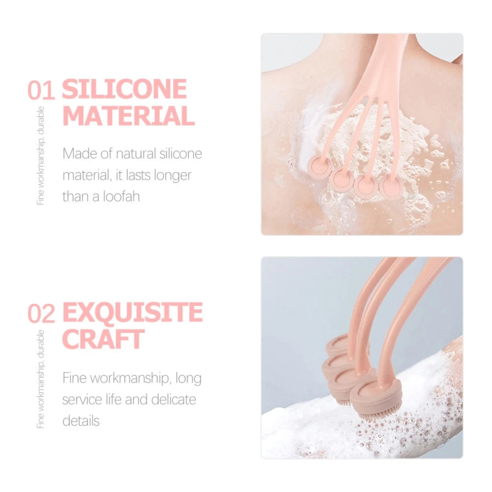 2 Pcs Bath Brush Suit Back Scrubber Shower Body Scrubbers Exfoliating Tool