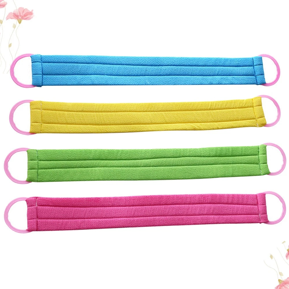 4 PCS Bath Towel Back Scrub Washcloth Scrubber for Shower Body Brush Exfoliator