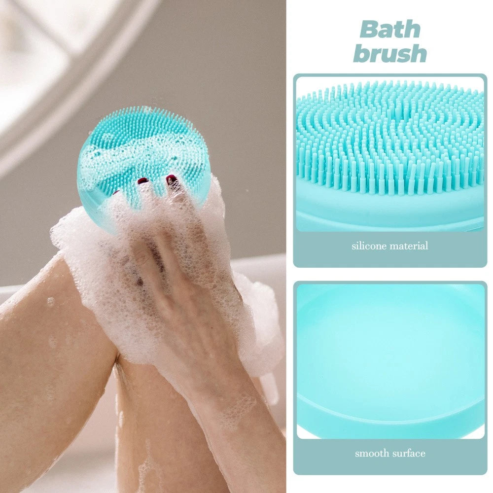 Bath Brush Reusable Body Scrubber Silicone Exfoliating