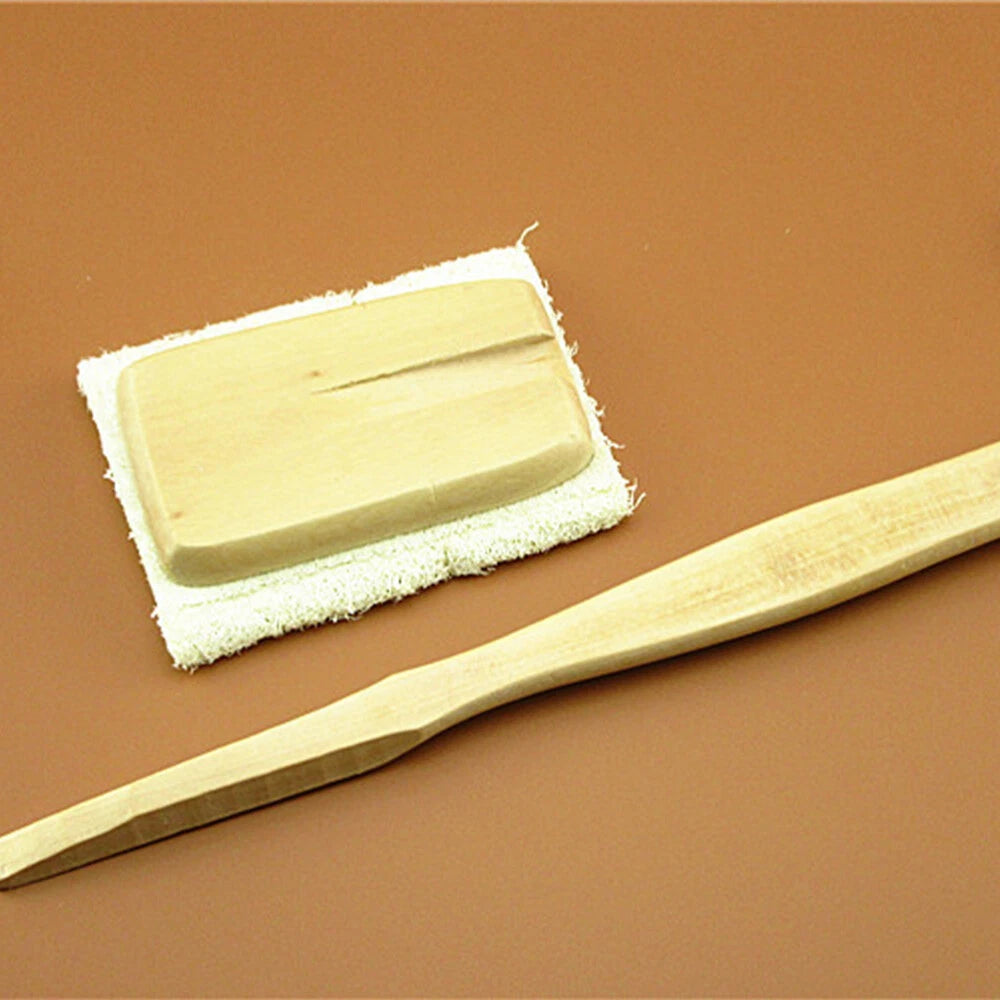 Exfoliating Back Scrubber with Long Handle for Bathing Random Color
