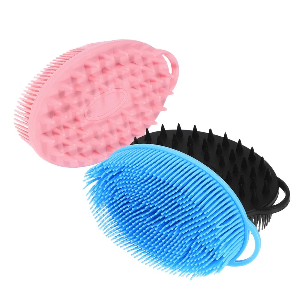 3 Pcs Double-sided Silicone Bath Brush Exfoliating Body Scrubber Face