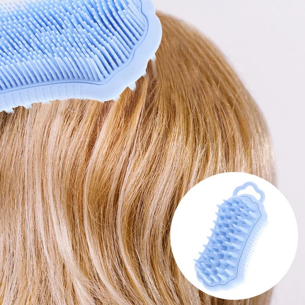 Cleaning Shampoo Comb Silicone Brush for Body Men and Women Bath Scrubber Head