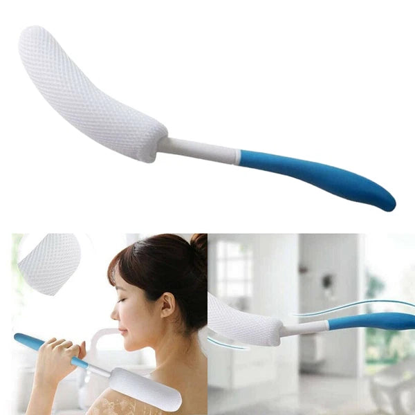 USA Back Shower Brush Easy-To-Reach Body Brush with Non-Slip Handle Long Curved