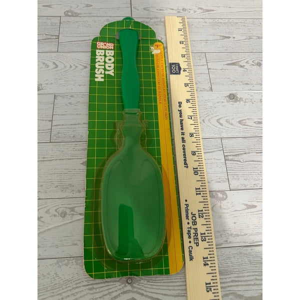 Vintage Grand Union Body Brush Green Long Handle New Old Stock Bath Shower