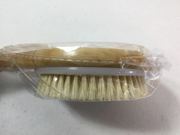 ITHYES Bamboo Long Handle Shower Brush. Exfoliating. NEW.