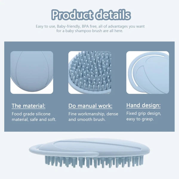 Bathing Hair Brush Soft Baby Child High Temperature Resistance Portable