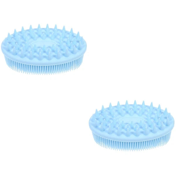 2 Count Silicone Bath Brush Baby Shower Scrubber Massage for Infant