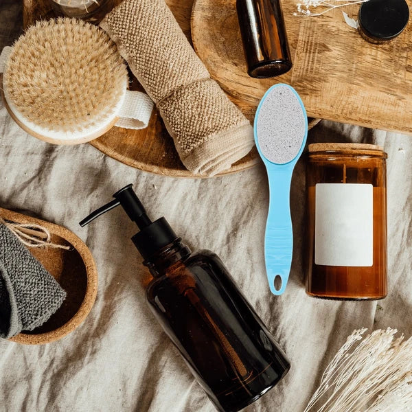 Foot Brush with Plastic Handle (Random Color) Plastic bath brush Foot brush