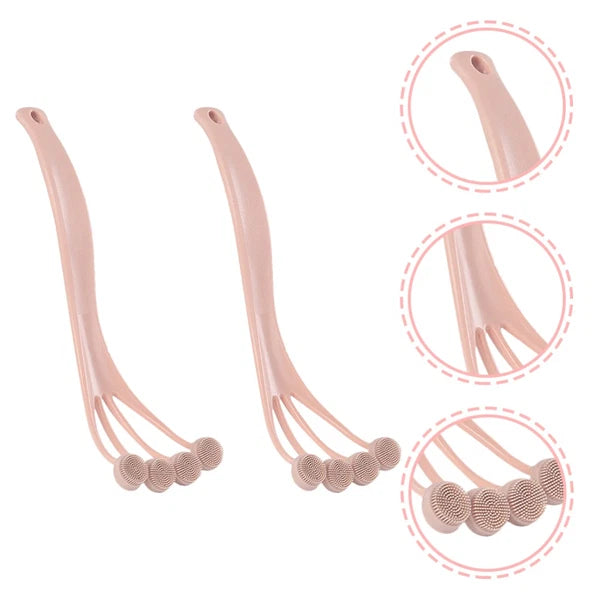 2 Pcs Bath Brush Suit Back Scrubber Shower Body Scrubbers Exfoliating Tool