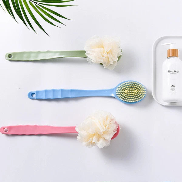 Long-handled Scrubbing Artifact Brush Soft Hair Bathing Back Scrubbing Br-QU