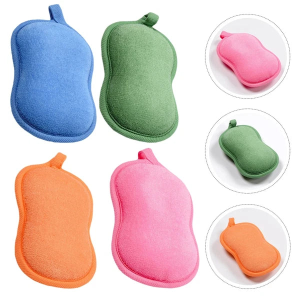 4 Pcs Baby Shower Cloth Bath Washcloth Toddler Newborn Shower Brush