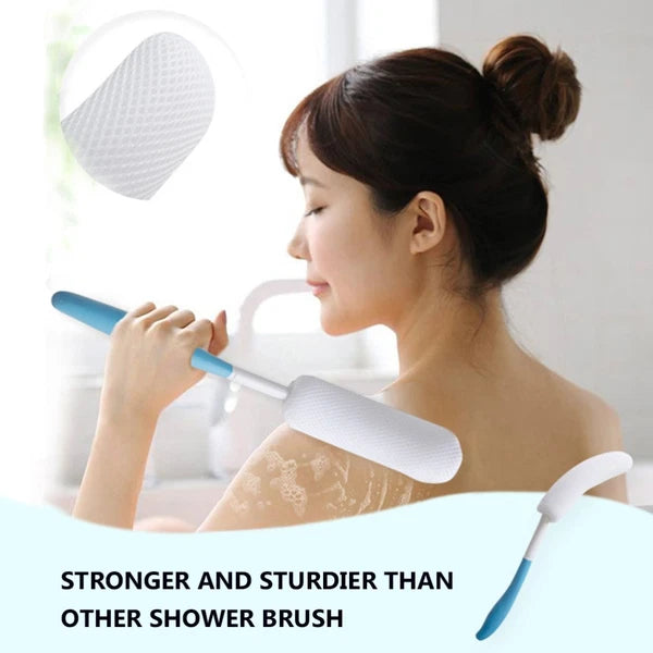 Back Scrubbing Brush Bathroom Scrubber Sponge with Long Handle