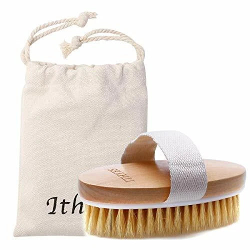 Ithyes Dry Brushing Body Brush Exfoliating Skin Natural Bristle Bath Daily Detox